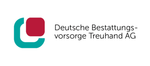 Logo eines Unternehmens mit einem stilisierten Rechteck und einer geschwungenen Linie in Blau und Rot.